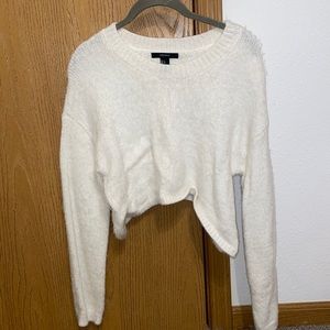Fuzzy white sweater